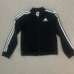 Adidas Kids Black Zip-Up Jacket